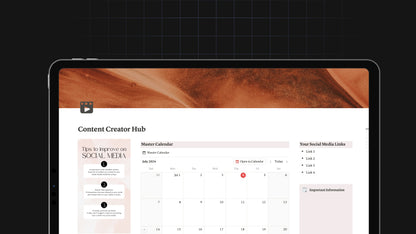 🎬 Content Creator Hub – Organize, Plan & Create Like a Pro