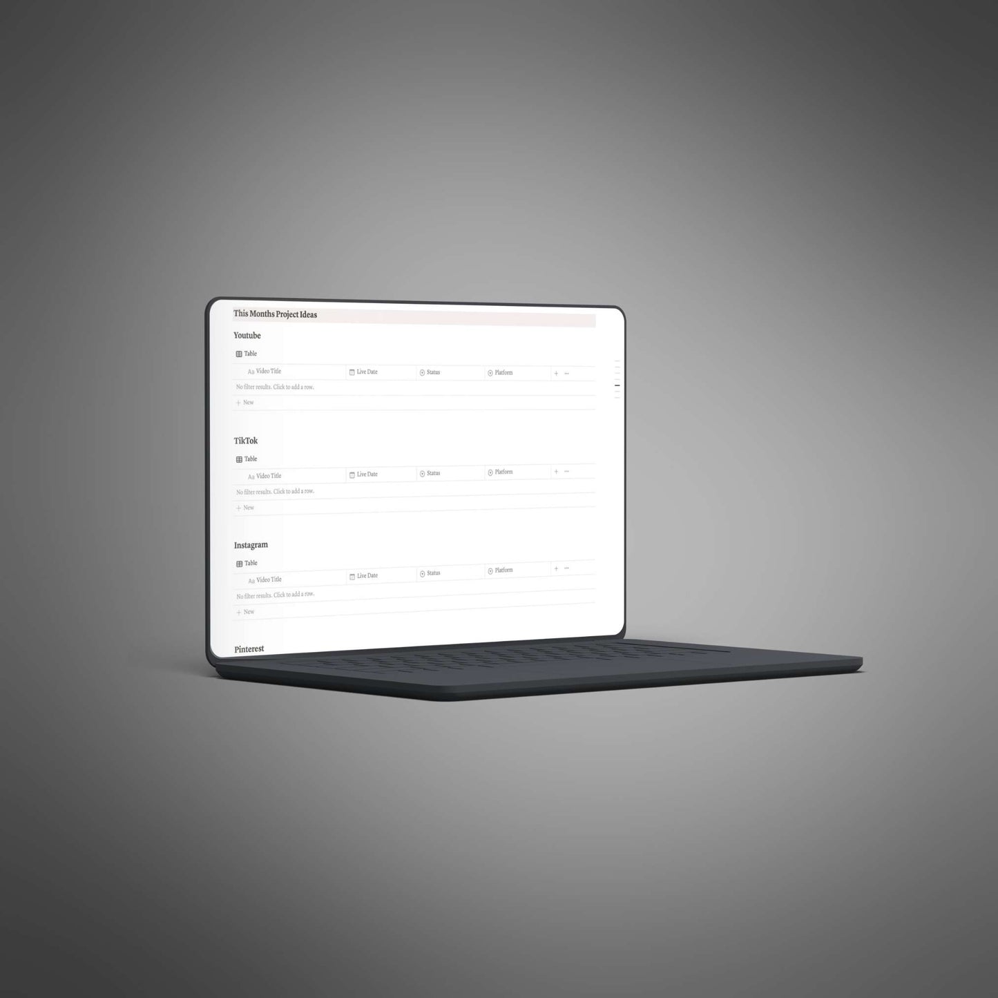 🎬 Content Creator Hub – Organize, Plan & Create Like a Pro