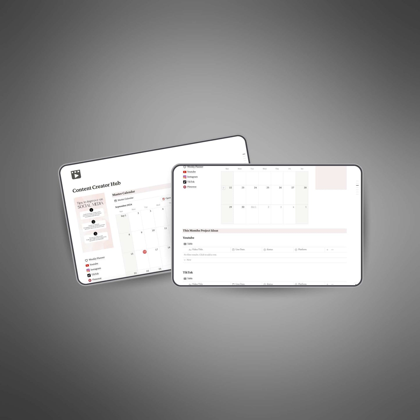 🎬 Content Creator Hub – Organize, Plan & Create Like a Pro